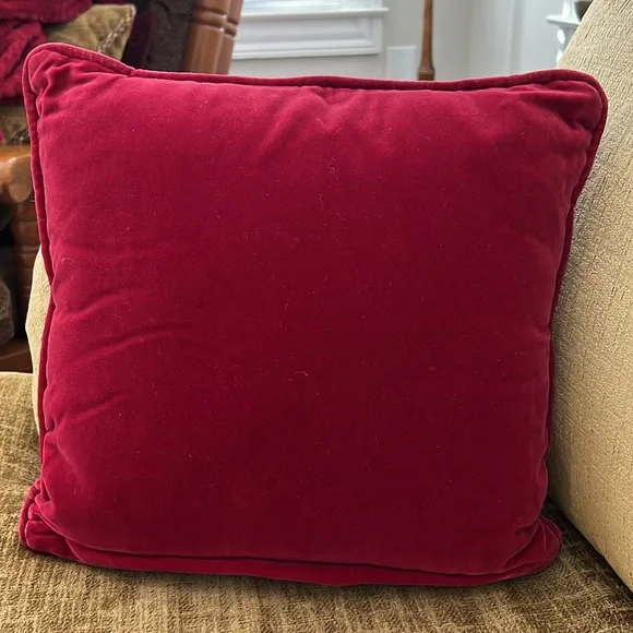 Scottie Dog And Plaid Embroidered Pillow With Velour Backing - Picture 2 of 7